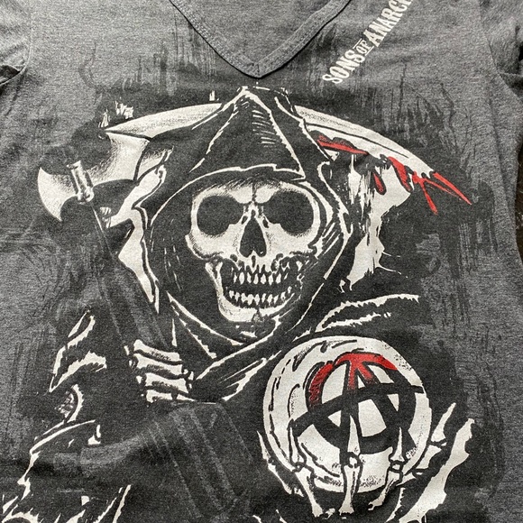Sons of anarchy v-neck t-shirt M - Picture 3 of 9